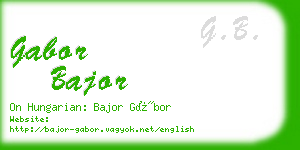 gabor bajor business card